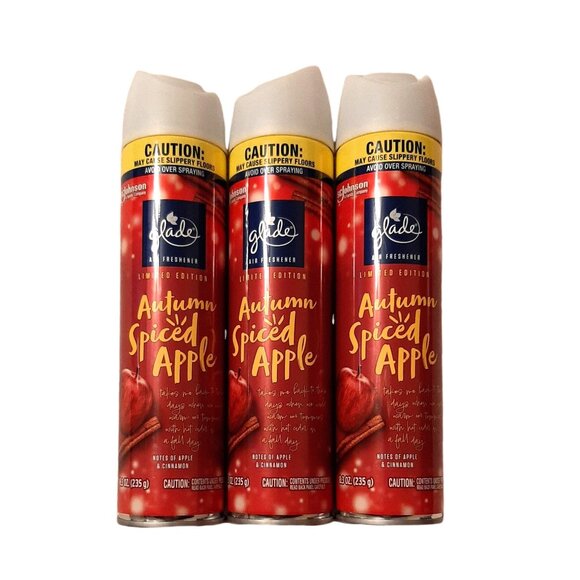 Glade Autumn Spiced Apple Air Freshener Spray- 3 Cans - Picture 1 of 2